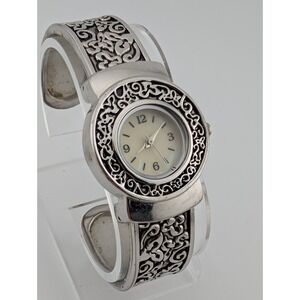 Blekon Collections Watch Women Western 29mm Decorated Cuff Bangle- New Battery